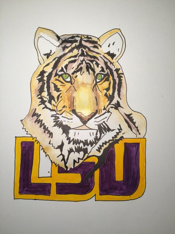 Items similar to LSU tattoo flash on Etsy