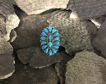 Petit Point turquoise ring