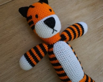 Crochet Hobbes From Calvin And Hobbes tiger cat orange black striped toy