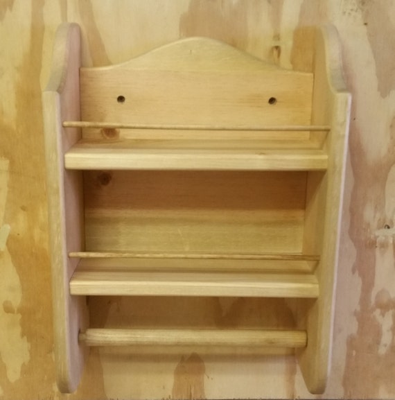 Handmade Wood Paper Towel Holder/Spice by HandcraftedcountryUS