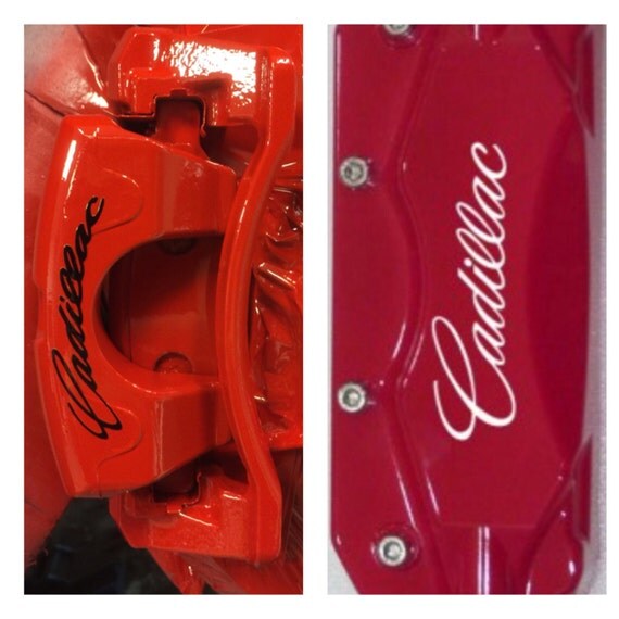 6pc Cadillac CTS brake caliper vinyl decal logo