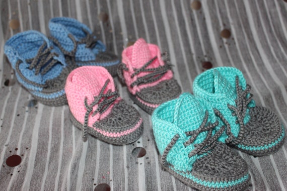 Crochet baby sneakers/ baby trainers/ Boys Gilrs Boots/ baby