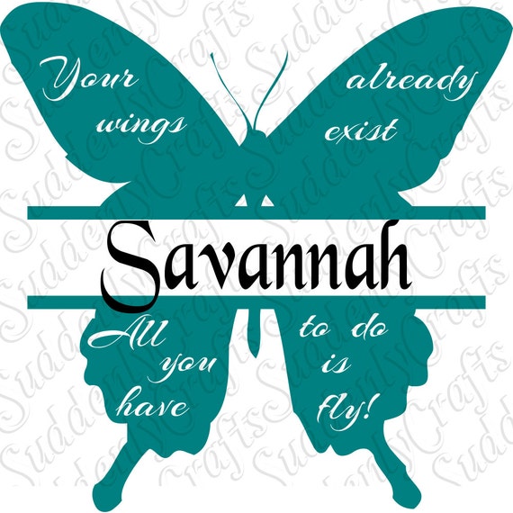 Download Butterfly Split Monogram Your Wings SVG