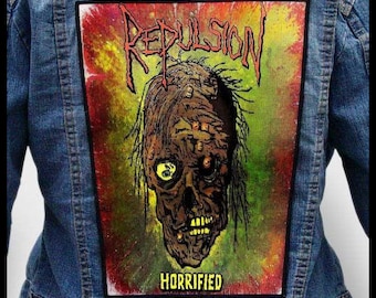 REPULSION - Horrified --- Backpatch Back Patch / Napalm Death Terrorizer Carcass Impetigo Slaughter Death Breath Autopsy Brujeria Nausea