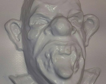 Evil clown head prop, mask