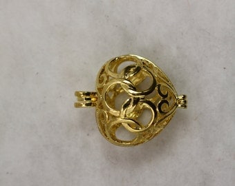 25 pcs Heart Shaped Cage Locket Wholesale High Quality Gold plate