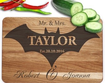 family cutting board Batman personalized cutting board wedding gift cutting board engraved cutting board wooden cutting board wood