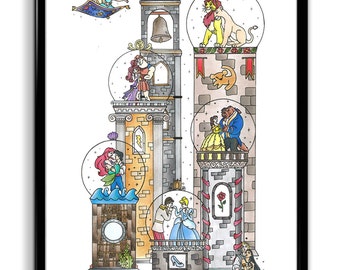 Disney Globe Scene Print/Poster (frame not included)