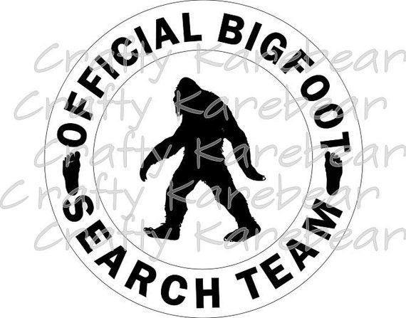 Big Foot Search Team SVG Digital File Download