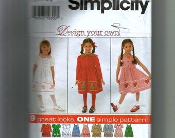 Simplicity Child's Dress and Jumper Pattern 7283