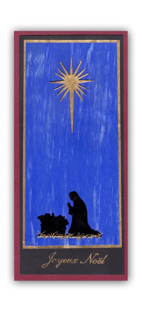 Star of Bethlehem Christmas rubber stamp Christian nativity