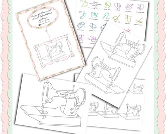Singer featherweight hand embroidery pattern digital download