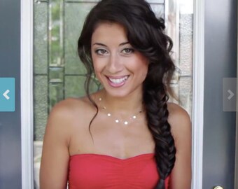 THE REAL Mimi Ikonn Gold Drop Coin Necklace, Featured in her Luxy Hair Videos 14k gold, Gold Filled, Rose Gold Filled, or Sterling Silver