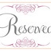 reserved for shelly