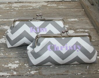 Personalized Bridesmaids Clutch, Bridesmaid Gift, Monogram Clutch Purse - Choose your Colors, Monogrammed Bag, Monogrammed Bridesmaid Bag