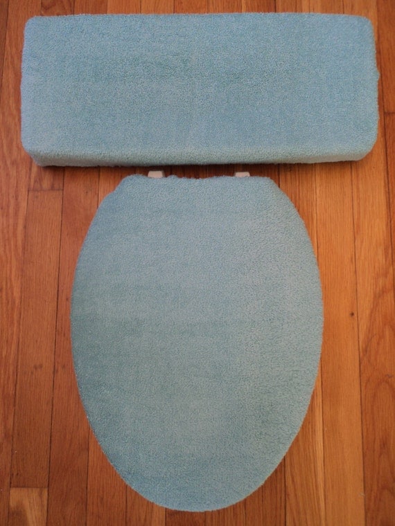 Teal Terry cloth... Toilet Seat Cover Set