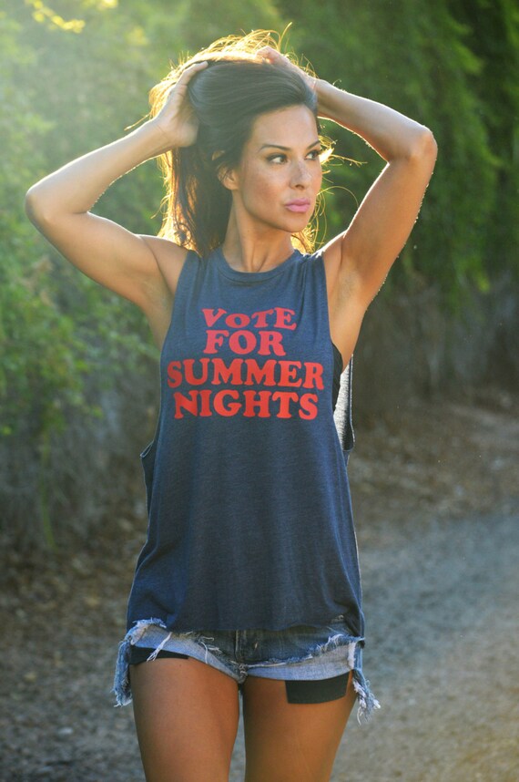 Vote for Summer Nights. Crew Neck Boyfriend Muscle Tee. Made