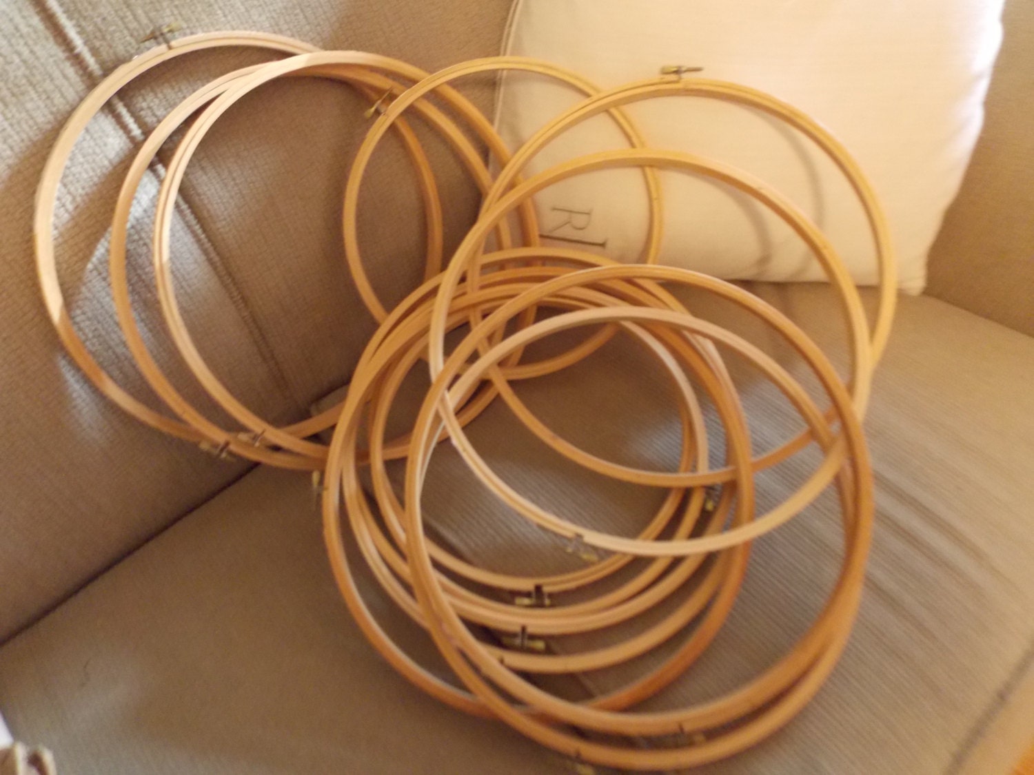 Large WOODEN Embroidery Hoops 13 Hoops Art and Needlework