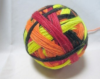 Warm Neon Lights Self-Striping SW Sock Yarn