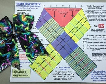 Cheer Bow Supply How To Make A Cheer Bow Template Mat/Graphic Placement Guide