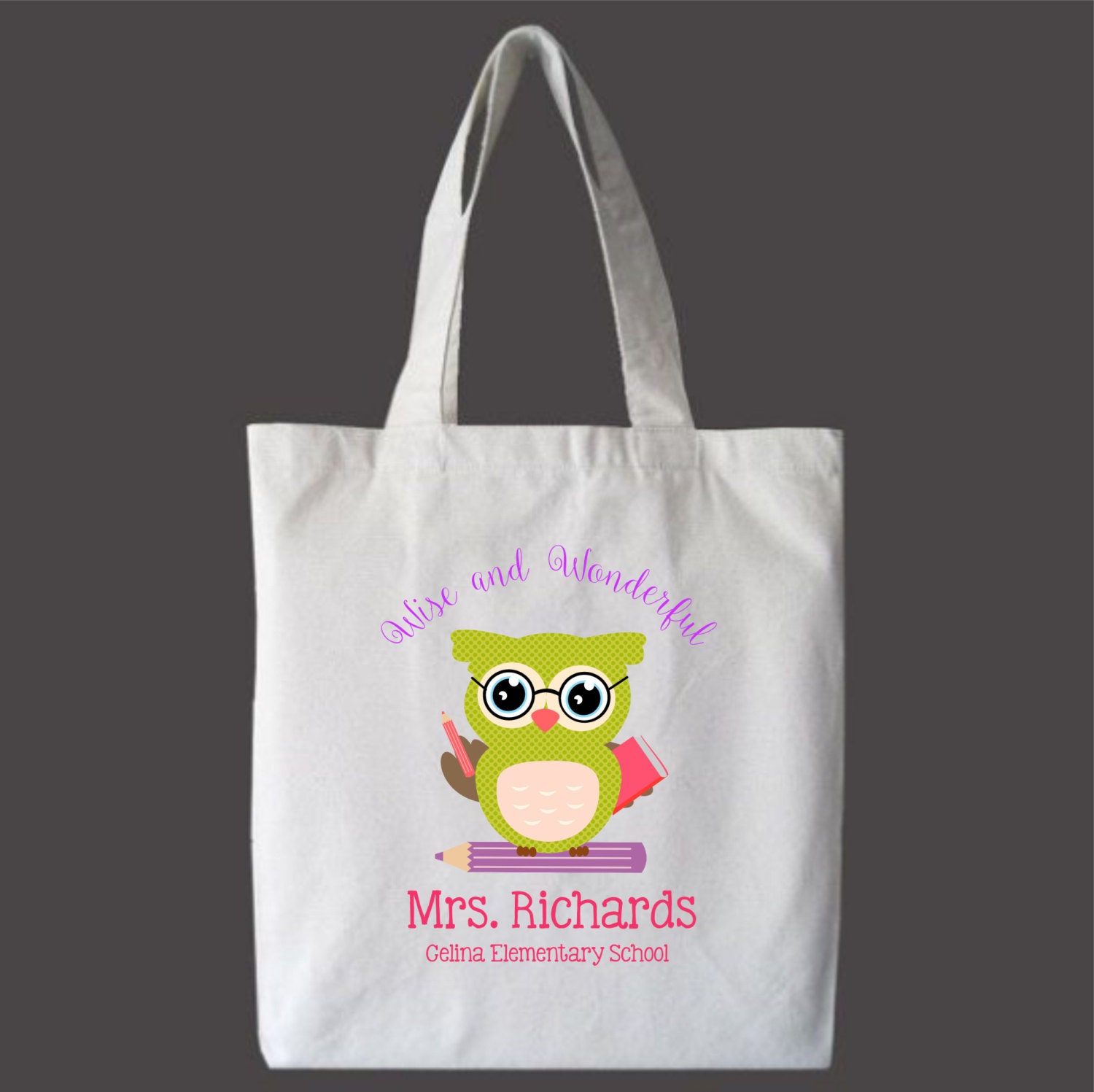 custom teacher tote bags