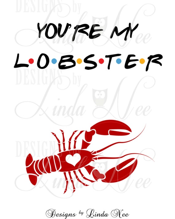 Printable Wall Decor You're my Lobster by DesignsbyLindaNee