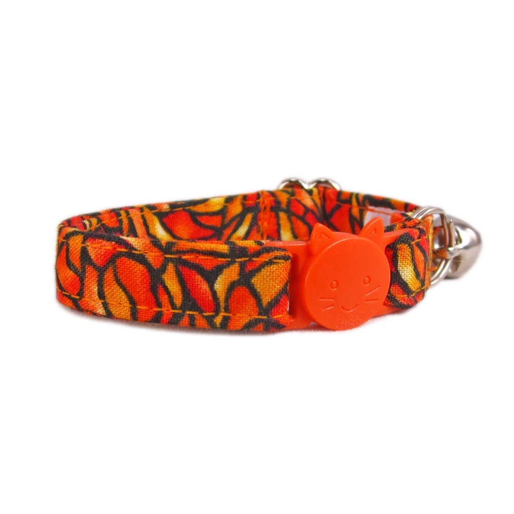 Orange Kitten Collar Baby Cat Collar Kitty by KnineCouture