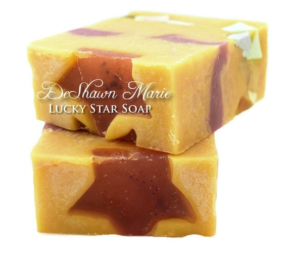 SALE SOAP - Lucky Star Soap, Lemon Soap, Ylang Ylang Soap, Vegan Soap, Cold Process Soap, Natural Soap, Soap Gift