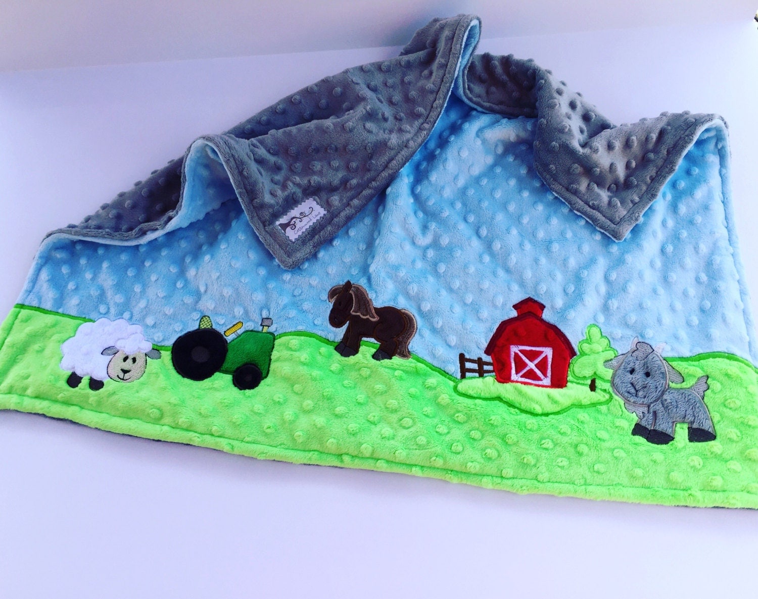 Baby Blanket With Farm Animals