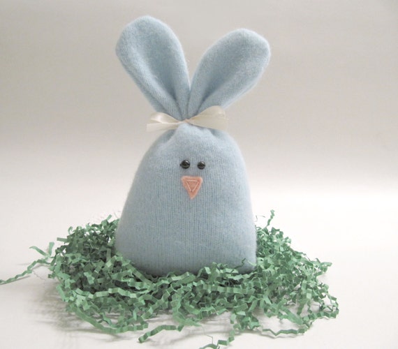 light blue stuffed bunny