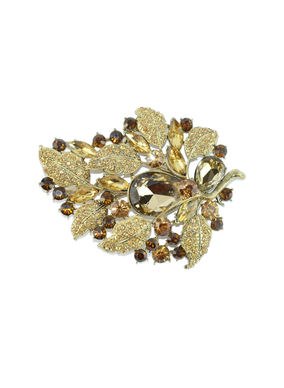 Vintage Gold Brooch No. 2 by SussmansBridal on Etsy