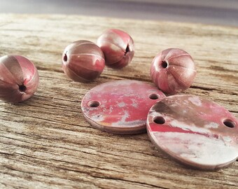 Pink Himalaya Polymer Clay Beads
