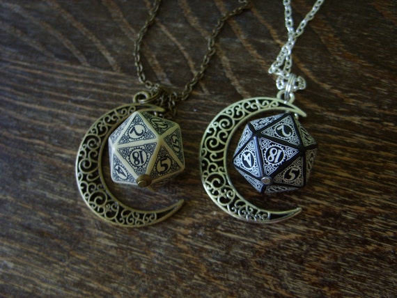 D20 steampunk dice pendant steam punk necklace steampunk jewelry dnd rpg geek dungeons and dragons game gamer geeky polyhedral toothed bar by MageStudio steampunk buy now online