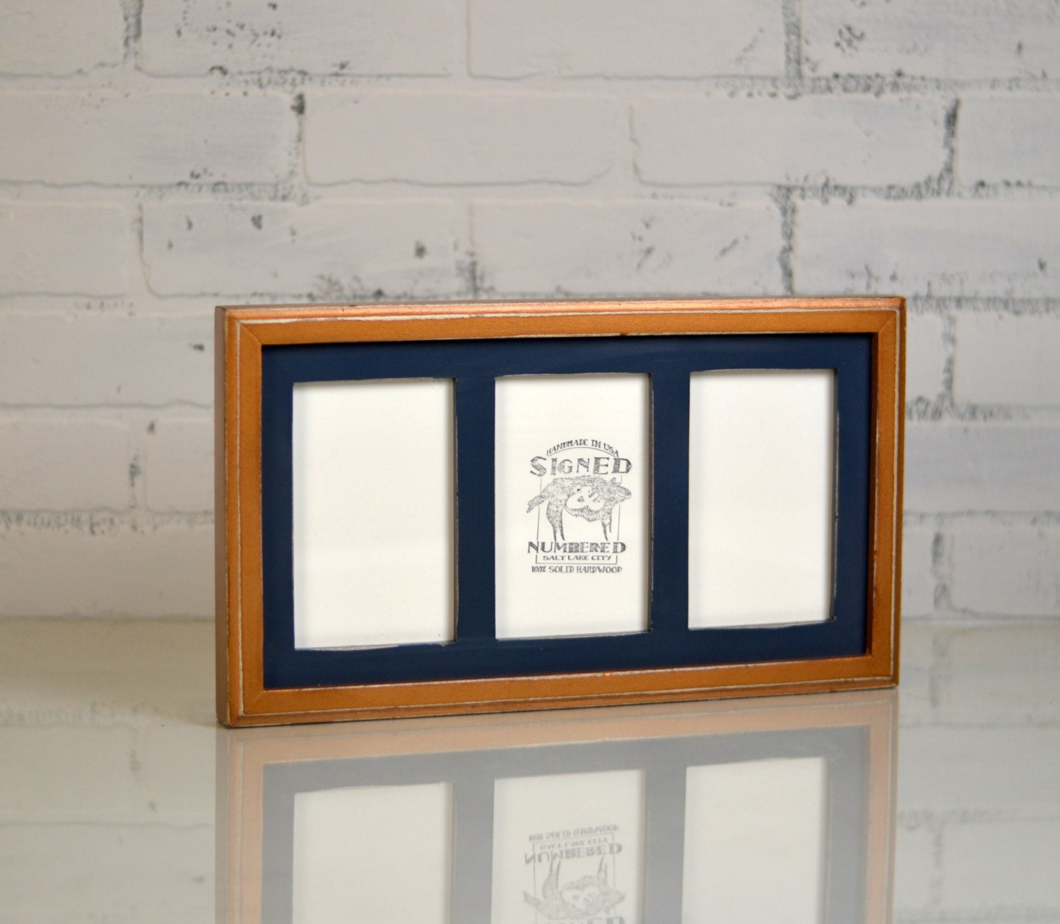 4x6 Triptych Picture Frame Three Windows for 3 Photos with