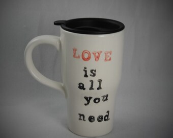 Ceramic Travel Mug with a Lid