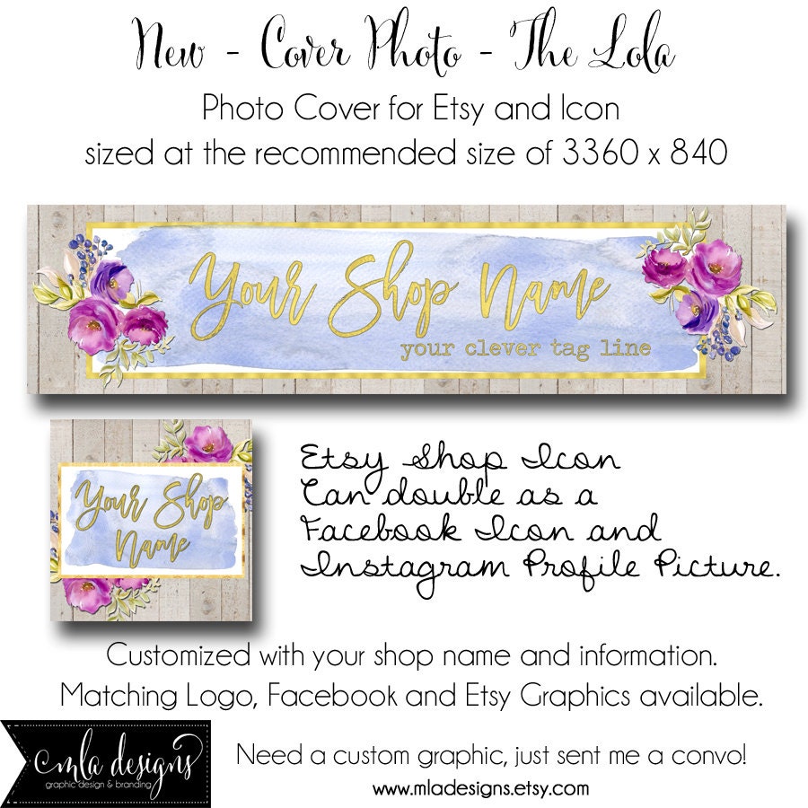 Etsy Cover Photo Floral Cover Photo Cover Photo New by MLAdesigns