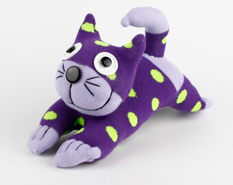 Handmade Sock Cat Kitty Stuffed Animal Doll Baby Toys Christmas Gift New Year Gift Birthday Gift