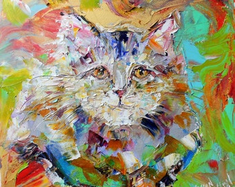 Fine art Print - Modern Cat Print made from image of Original painting by Karen Tarlton fine art