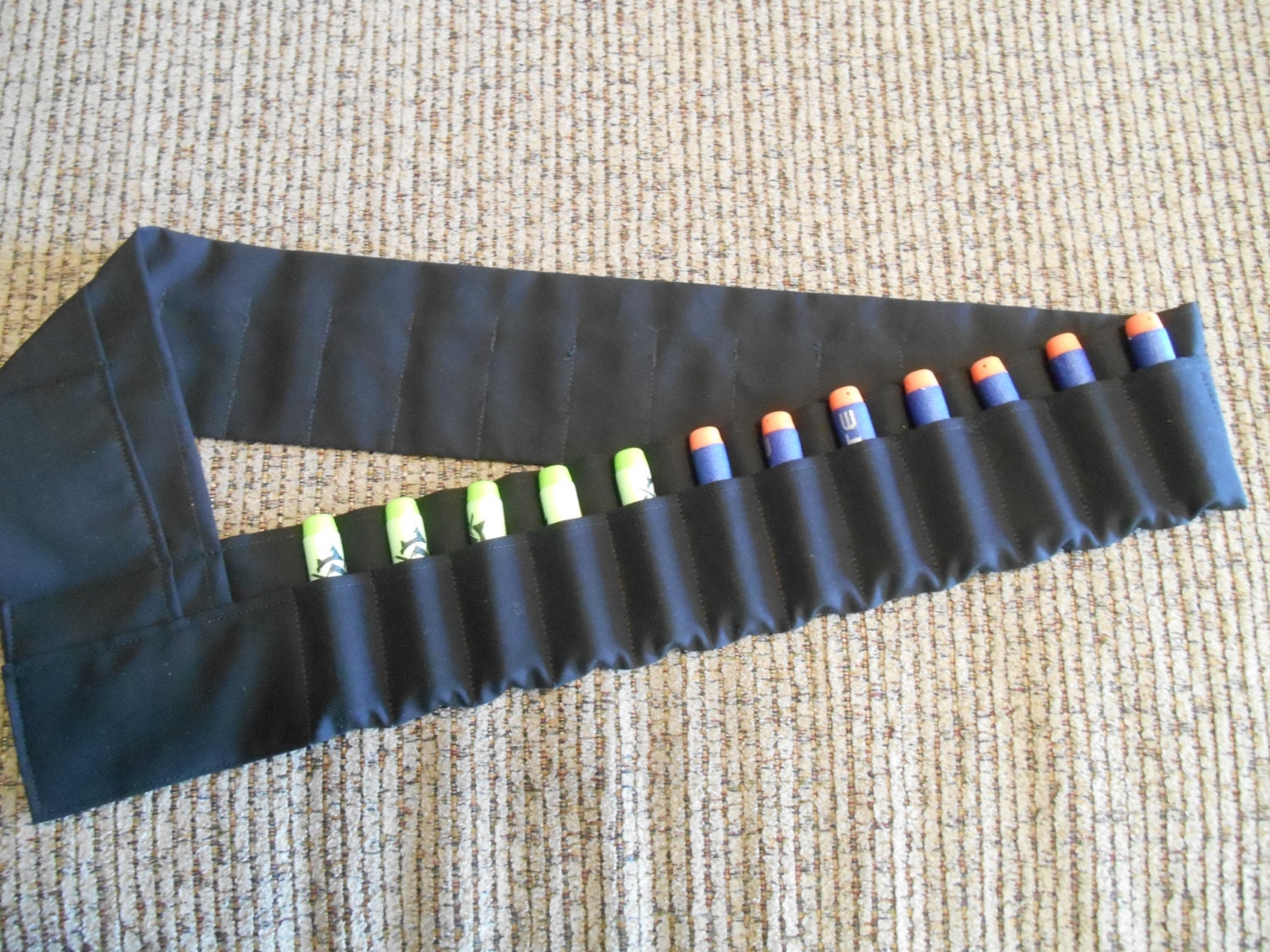 Nerf dart ammo shoulder holder bandolier solid color 3 sizes