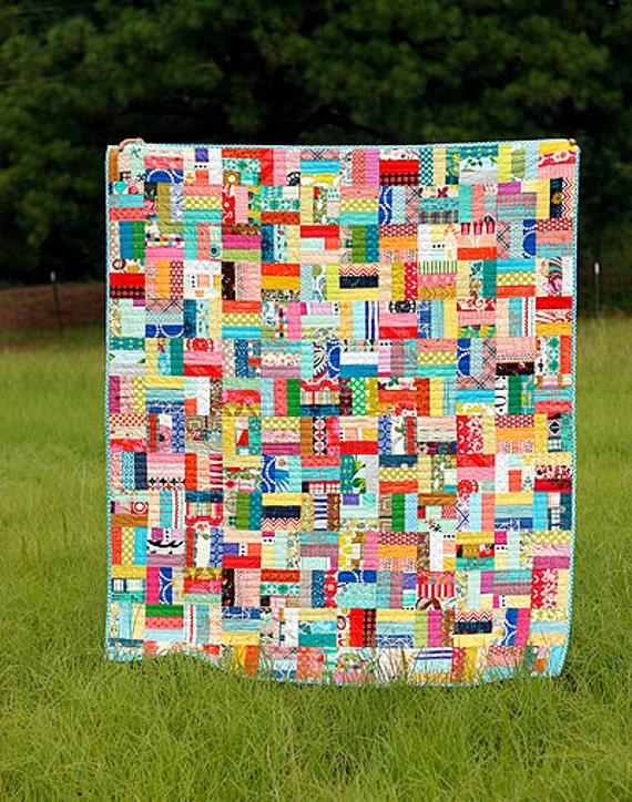 rail-fence-scrappy-throw-quilt