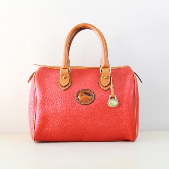 dooney and bourke red leather tote