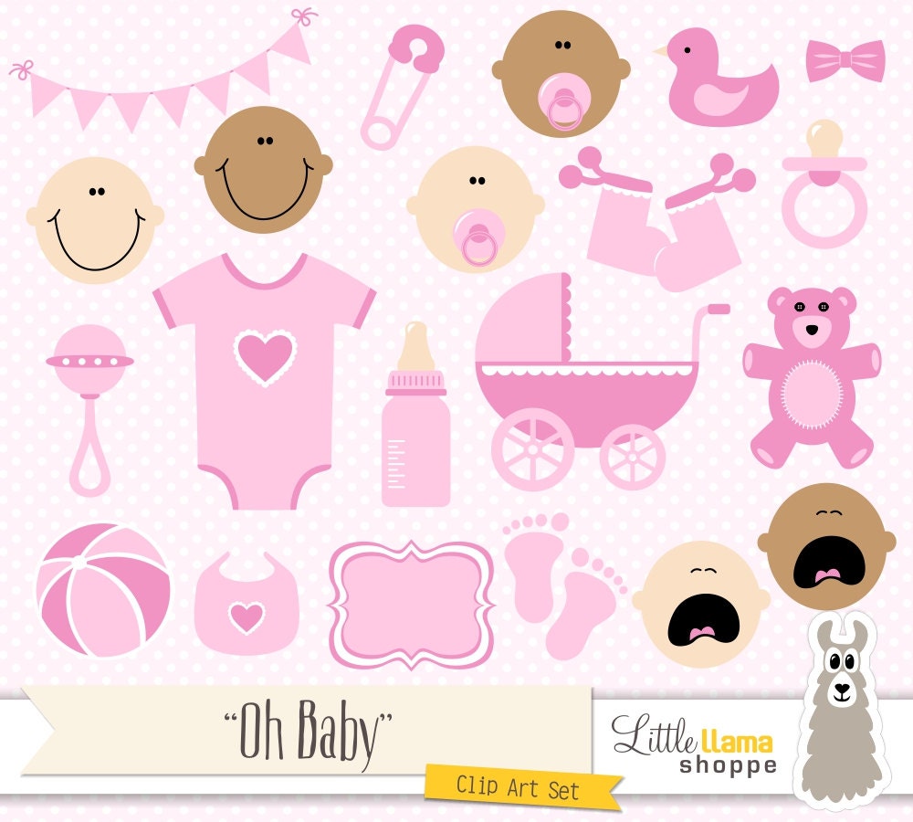 pink baby shower clipart - photo #21