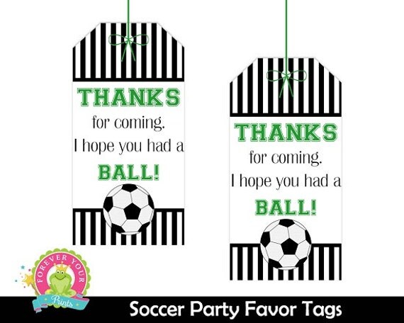 Soccer Favor Tags Soccer Gift Tags Soccer by ForeverYourPrints