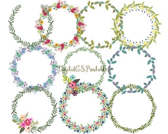 PussyWillow ClipArt Willow Tree Branch Wreath Digital
