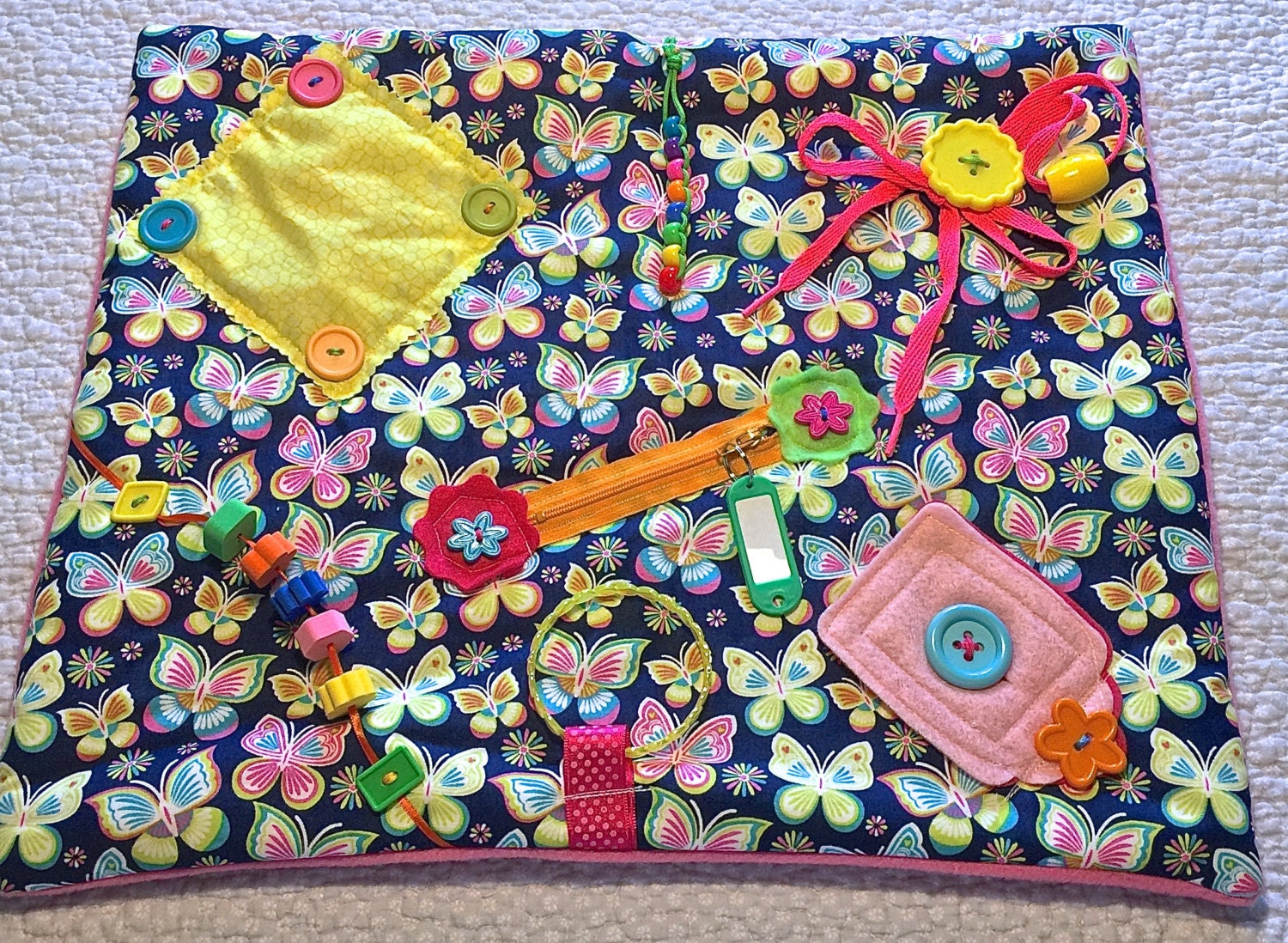 Fidget Quilt Sensory Blanket For Alzheimers Dementia 