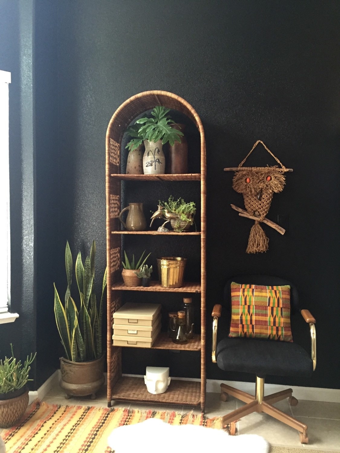 Minimalist Boho Bookcase for Small Space
