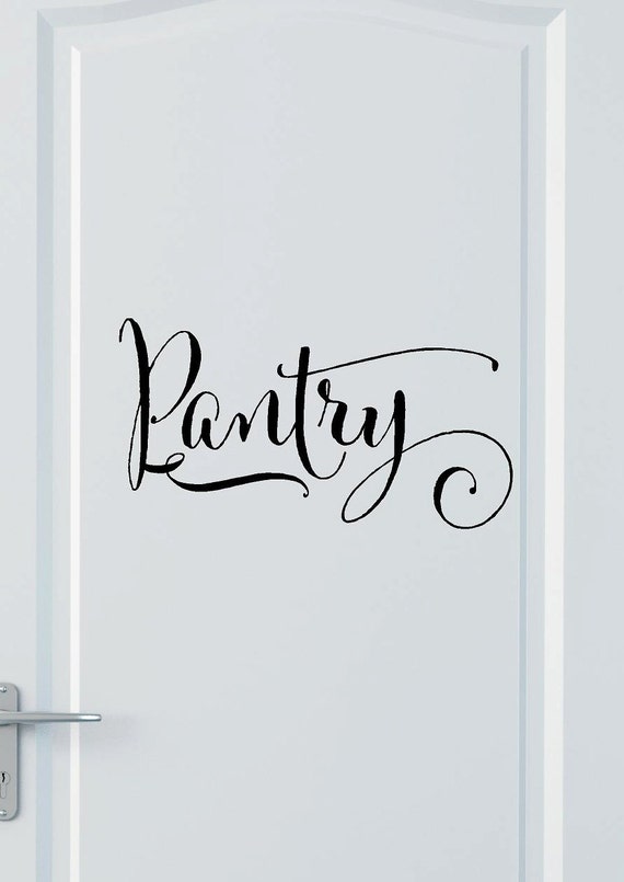 Pantry Vinyl Lettering decal wall kitchen cooking words