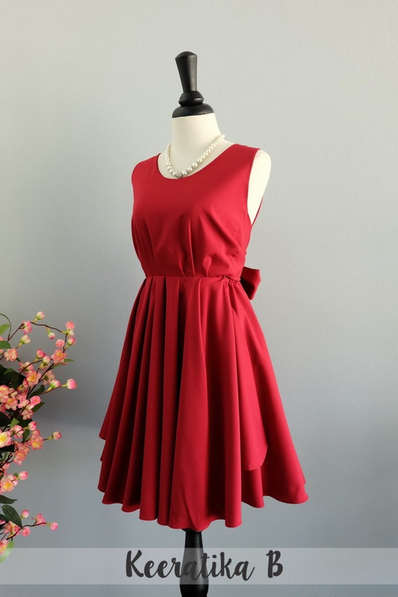blood red evening gowns