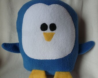 Plush Blue Penguin Pillow Pal, Baby Safe, Machine Washable