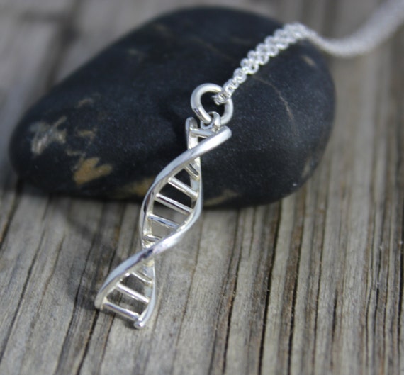 DNA pendant gift for science by TheresaPytell on Etsy